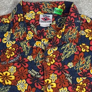 Disney Cruise Line Castaway Cay Men's XL Button Down Shirt Hawaiian Luau Beach